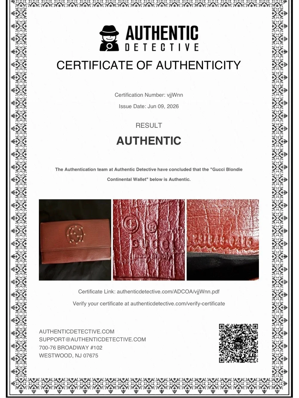 Gucci Blondie Continental Wallet – Vintage Red Leather - Picture 2 of 8